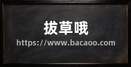 拔草哦