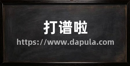 打谱啦